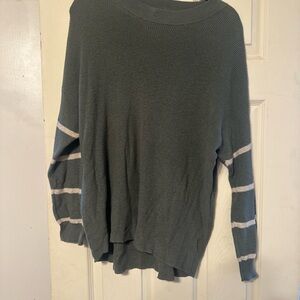 American Eagle Olive Green Ribbed Sweater